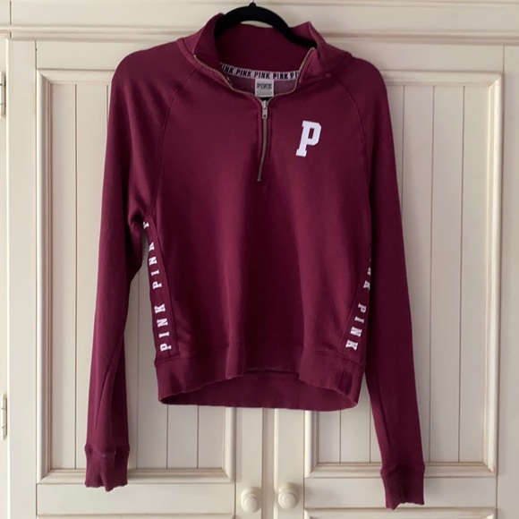 VS PINK Maroon 1/4 Zip - Picture 1 of 6